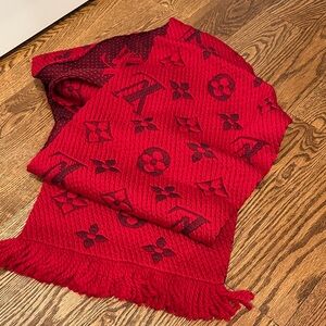 Louis Vuitton Red Monogram Scarf